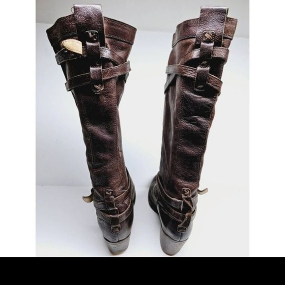 Fixer Upper Frye Jane Leather Strappy Boots Size 8 - Picture 6 of 8